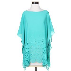 Do Everything in Love Pastel Decorative Cut Poncho